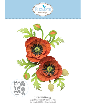 Elizabeth Craft Designs Bloom Wildly Dies Wild Poppy (2376) Elizabeth Craft Designs Bloom Wildly Dies Wild Poppy (2376)
