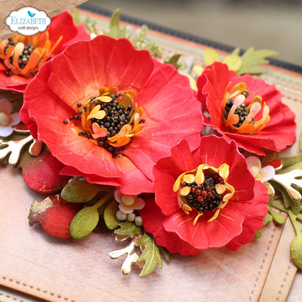 Elizabeth Craft Designs Bloom Wildly Dies Wild Poppy (2376) Elizabeth Craft Designs Bloom Wildly Dies Wild Poppy (2376)