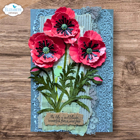 Elizabeth Craft Designs Bloom Wildly Dies Wild Poppy (2376) Elizabeth Craft Designs Bloom Wildly Dies Wild Poppy (2376)
