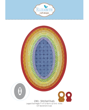 Elizabeth Craft Designs Bloom Wildly Dies Stitched Ovals (2381) Elizabeth Craft Designs Bloom Wildly Dies Stitched Ovals (2381)