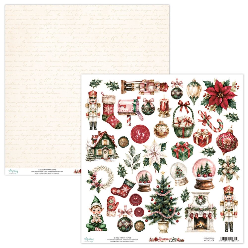 Mintay Season of Joy 12x12 Inch Paper Elements (MT-SOJ-09) Mintay Season of Joy 12x12 Inch Paper Elements (MT-SOJ-09)