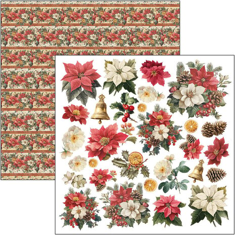 Ciao Bella Papercrafting Merry & Bright 12x12 Inch Patterns Pad (CBT098)