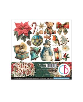 Ciao Bella Papercrafting Merry & Bright 6x6 Inch Paper Pad (CBQE098)