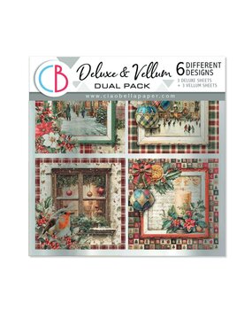 Ciao Bella Papercrafting Merry & Bright 6x6 Inch Deluxe Paper & Vellum Dual Pack (CBXQ011)