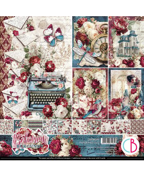 Ciao Bella Papercrafting Bohemian Burgundy 12x12 Inch Paper Pad (CBPM099)