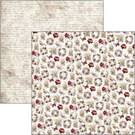 Ciao Bella Papercrafting Bohemian Burgundy 12x12 Inch Paper Pad (CBPM099)