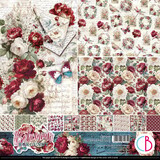 Ciao Bella Papercrafting Bohemian Burgundy 12x12 Inch Patterns Pad (CBT099)