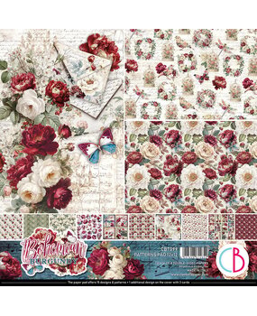 Ciao Bella Papercrafting Bohemian Burgundy 12x12 Inch Patterns Pad (CBT099)