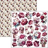 Ciao Bella Papercrafting Bohemian Burgundy 12x12 Inch Patterns Pad (CBT099)