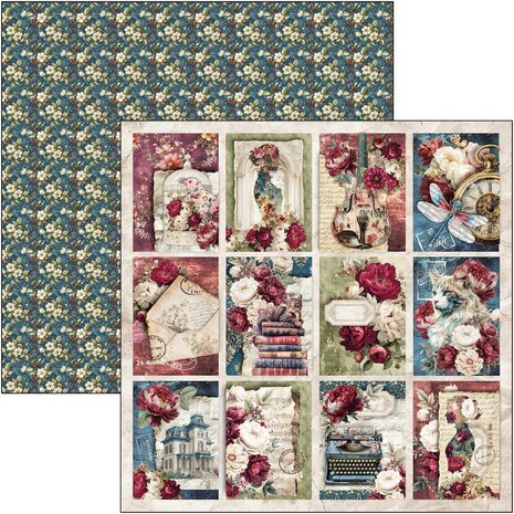Ciao Bella Papercrafting Bohemian Burgundy 12x12 Inch Patterns Pad (CBT099)