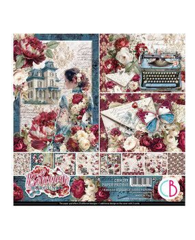 Ciao Bella Papercrafting Bohemian Burgundy 8x8 Inch Paper Pad (CBH099)