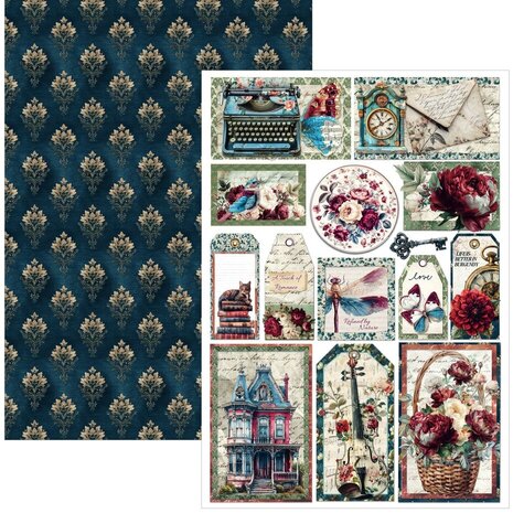 Ciao Bella Papercrafting Bohemian Burgundy A4 Creative Pad (CBCL099)