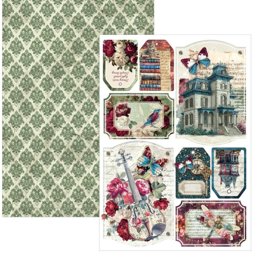 Ciao Bella Papercrafting Bohemian Burgundy A4 Creative Pad (CBCL099)