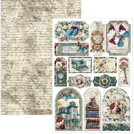 Ciao Bella Papercrafting Bohemian Burgundy A4 Creative Pad (CBCL099)