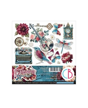 Ciao Bella Papercrafting Bohemian Burgundy 6x6 Inch Paper Pad (CBQE099)