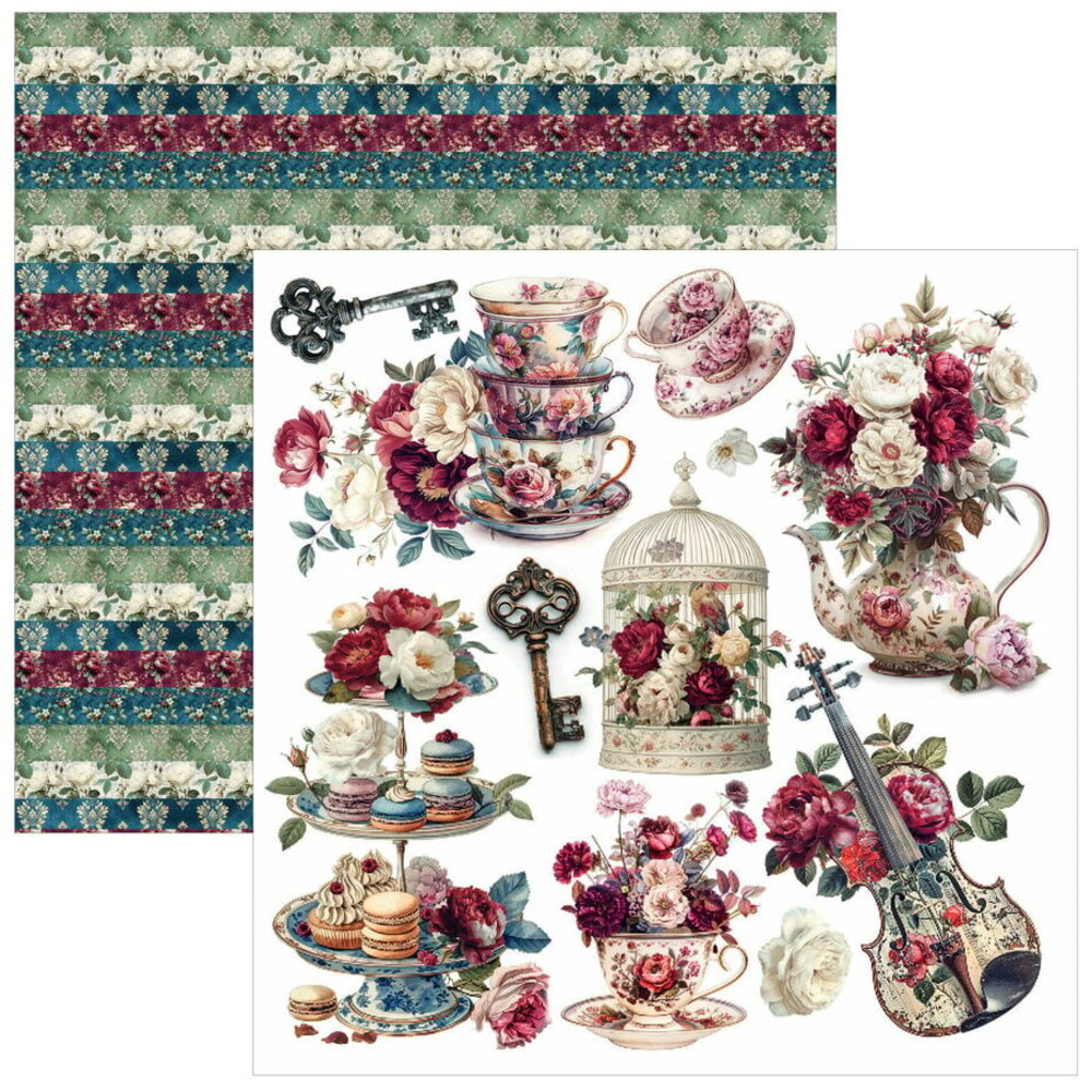 Ciao Bella Papercrafting Bohemian Burgundy 6x6 Inch Paper Pad (CBQE099)