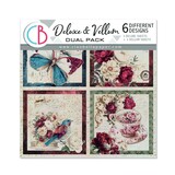 Ciao Bella Papercrafting Bohemian Burgundy 6x6 Inch Deluxe Paper & Vellum Dual Pack (CBXQ012)