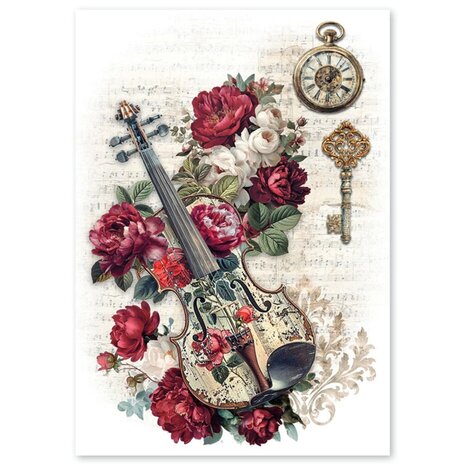 Ciao Bella Papercrafting Bohemian Burgundy A4 Mixed Rice Papers (CBRA015)