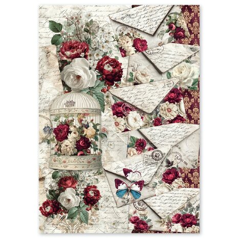 Ciao Bella Papercrafting Bohemian Burgundy A4 Mixed Rice Papers (CBRA015)