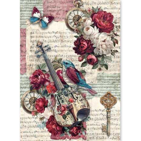 Ciao Bella Papercrafting Bohemian Burgundy A5 Mixed Rice Papers (CBRS046)