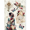 Ciao Bella Papercrafting Bohemian Burgundy A5 Mixed Rice Papers (CBRS046)