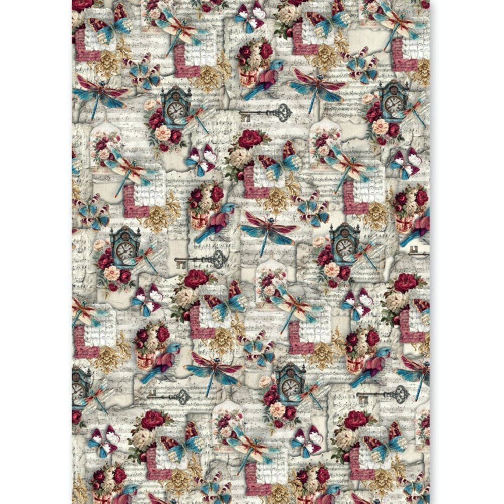 Ciao Bella Papercrafting Bohemian Burgundy A5 Mixed Rice Papers (CBRS046)