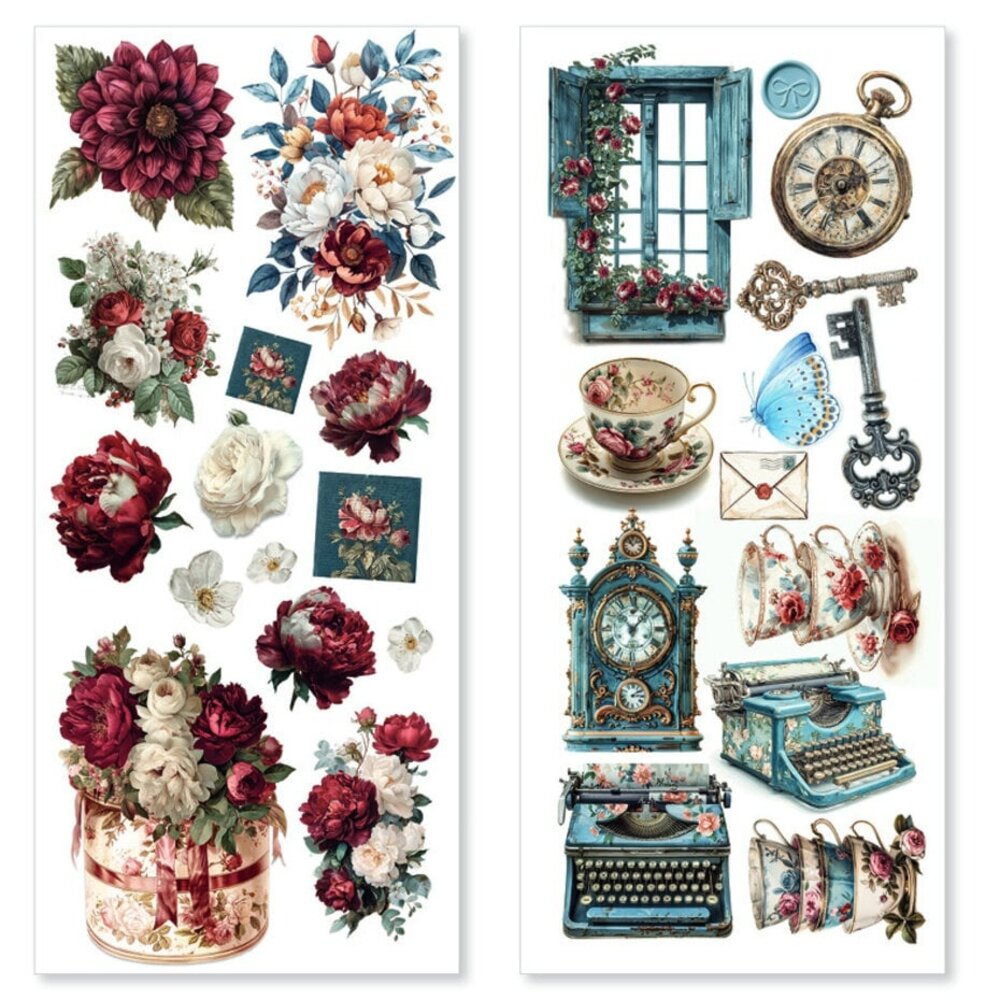 Ciao Bella Papercrafting Bohemian Burgundy Art Stickers (CBI018)