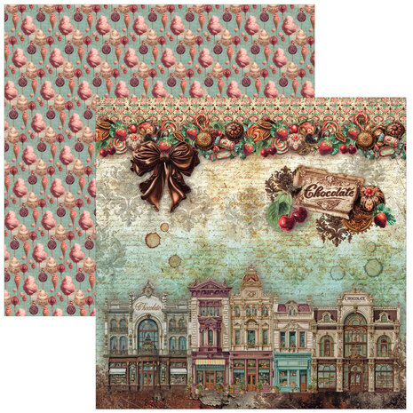 Ciao Bella Papercrafting The Chocolate Factory 12x12 Inch Paper Pad (CBPM100)