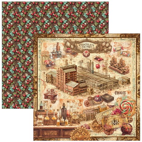 Ciao Bella Papercrafting The Chocolate Factory 12x12 Inch Patterns Pad (CBT100)