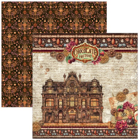 Ciao Bella Papercrafting The Chocolate Factory 8x8 Inch Paper Pad (CBH100)