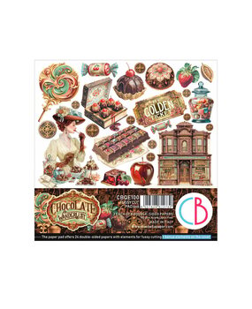 Ciao Bella Papercrafting The Chocolate Factory 6x6 Inch Paper Pad (CBQE100)