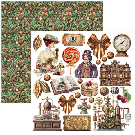 Ciao Bella Papercrafting The Chocolate Factory 6x6 Inch Paper Pad (CBQE100)