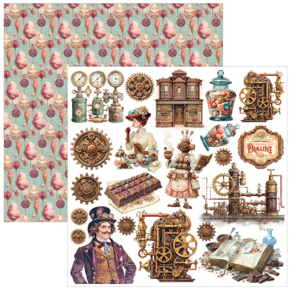 Ciao Bella Papercrafting The Chocolate Factory 6x6 Inch Paper Pad (CBQE100)