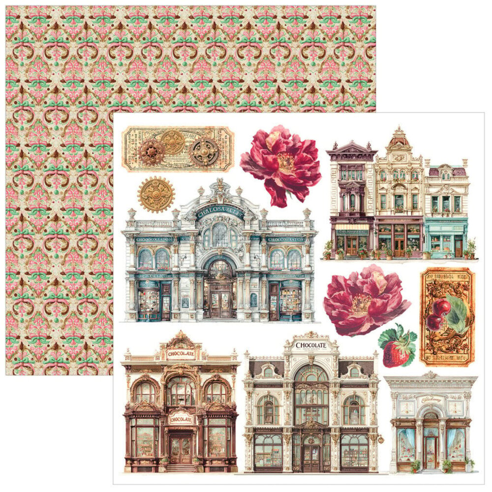 Ciao Bella Papercrafting The Chocolate Factory 6x6 Inch Paper Pad (CBQE100)
