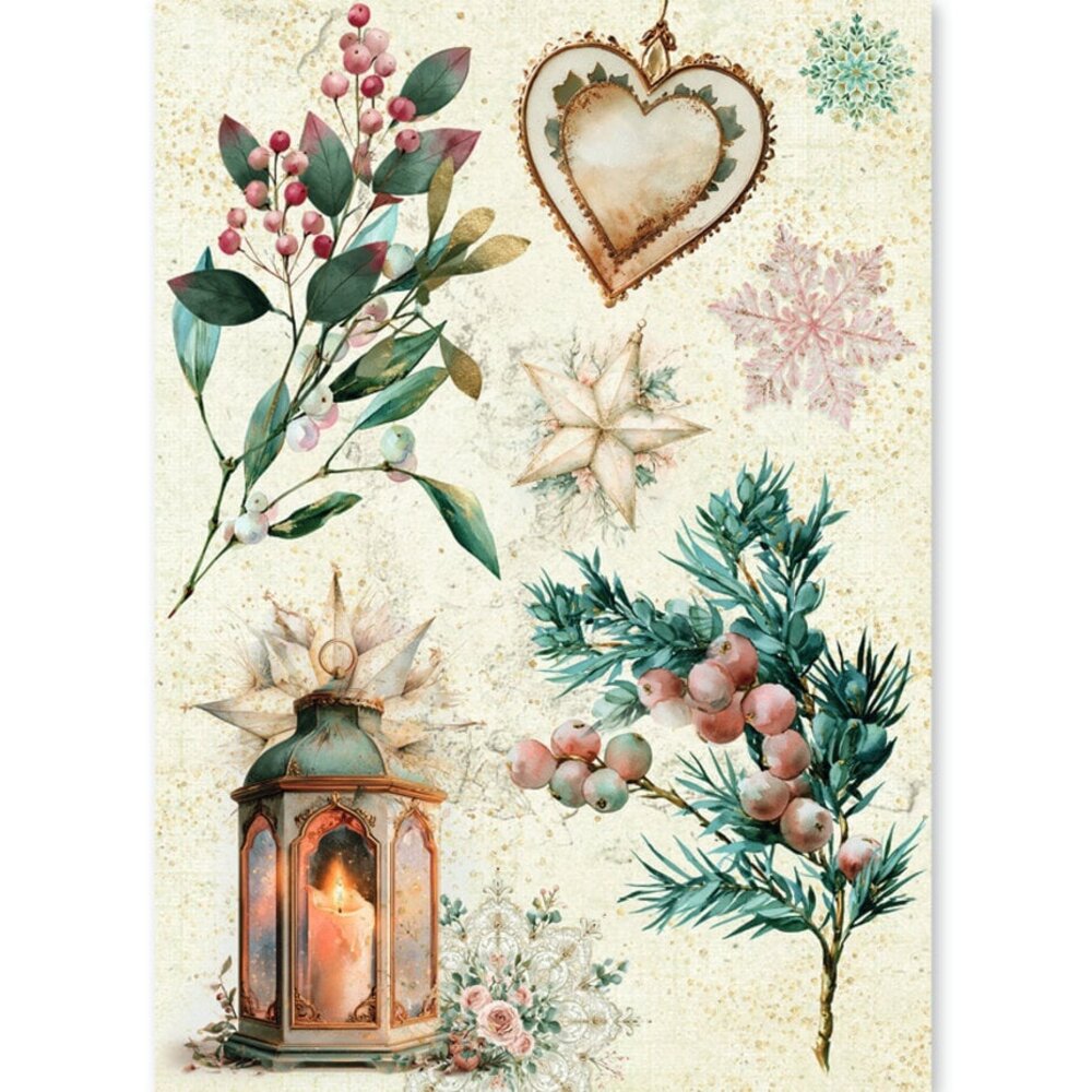 Ciao Bella Papercrafting Golden Winter A5 Mixed Rice Papers (CBRS051)