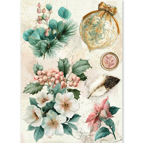 Ciao Bella Papercrafting Golden Winter A5 Mixed Rice Papers (CBRS051)