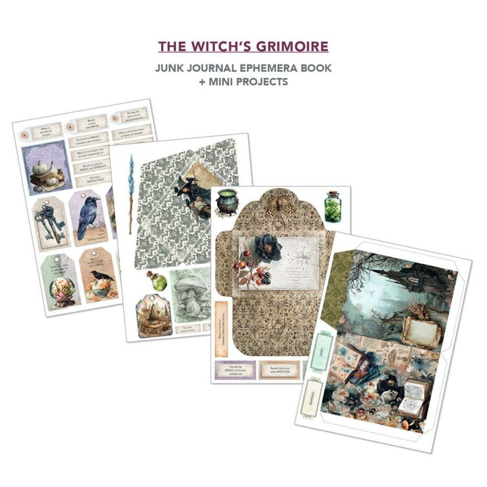 Ciao Bella Papercrafting The Witch's Grimoire A4 Junk Journal Ephemera Book (CBB029)