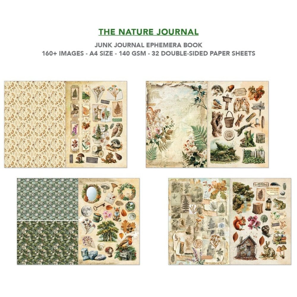 Ciao Bella Papercrafting The Nature Journal A4 Junk Journal Ephemera Book (CBB030) Ciao Bella Papercrafting The Nature Journal A4 Junk Journal Ephemera Book (CBB030)