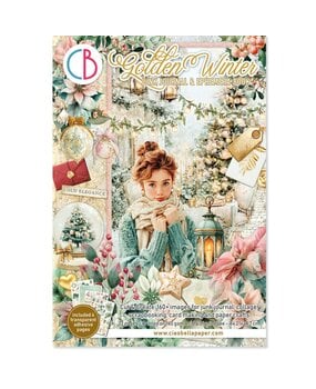 Ciao Bella Papercrafting Golden Winter A4 Junk Journal Ephemera Book (CBB032)