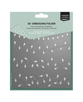 Vaessen Creative 3D Embossing Folder Kerstlampjes (3625-0602)