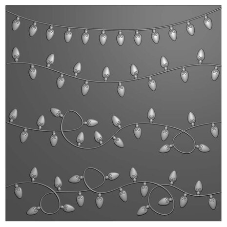 Vaessen Creative 3D Embossing Folder Kerstlampjes (3625-0602)