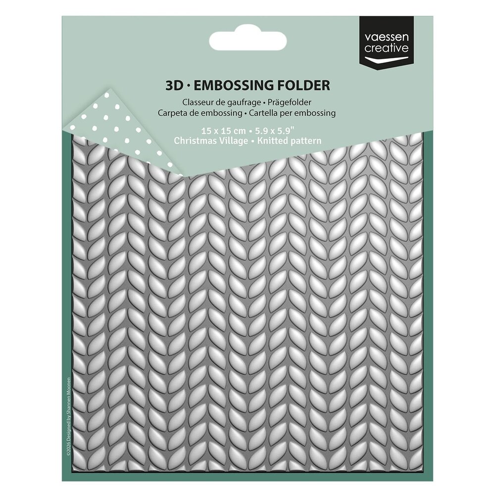 Vaessen Creative 3D Embossing Folder Gebreid Patroon (3625-0603)