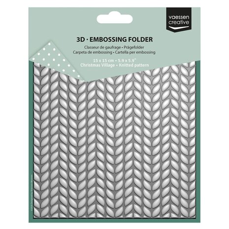 Vaessen Creative 3D Embossing Folder Gebreid Patroon (3625-0603)