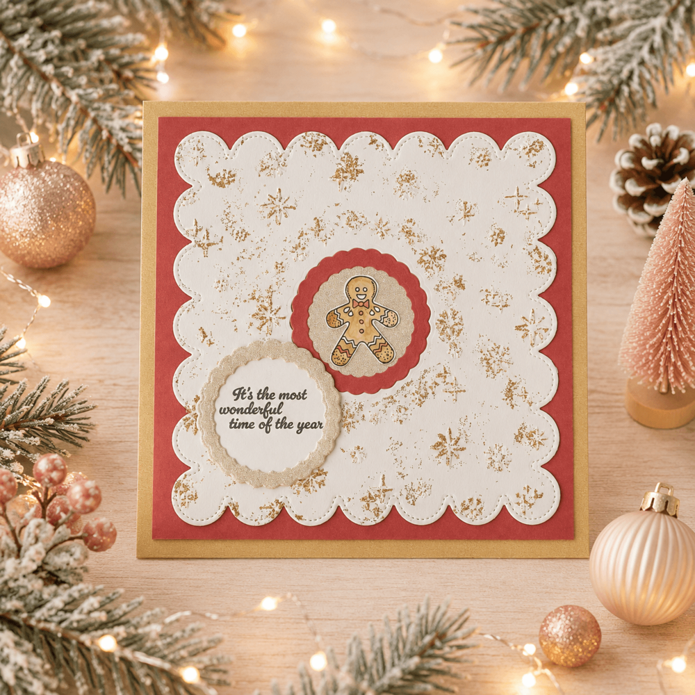 Vaessen Creative 3D Embossing Folder Sneeuw & Sterren (3625-0604)