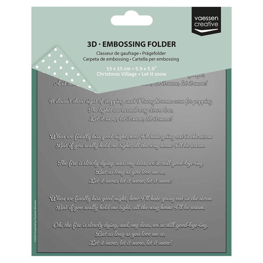 Vaessen Creative 3D Embossing Folder Let it Snow (3625-0606)