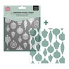 Vaessen Creative 3D Embossing Folder & Stencil Kerstballen (3625-0607)