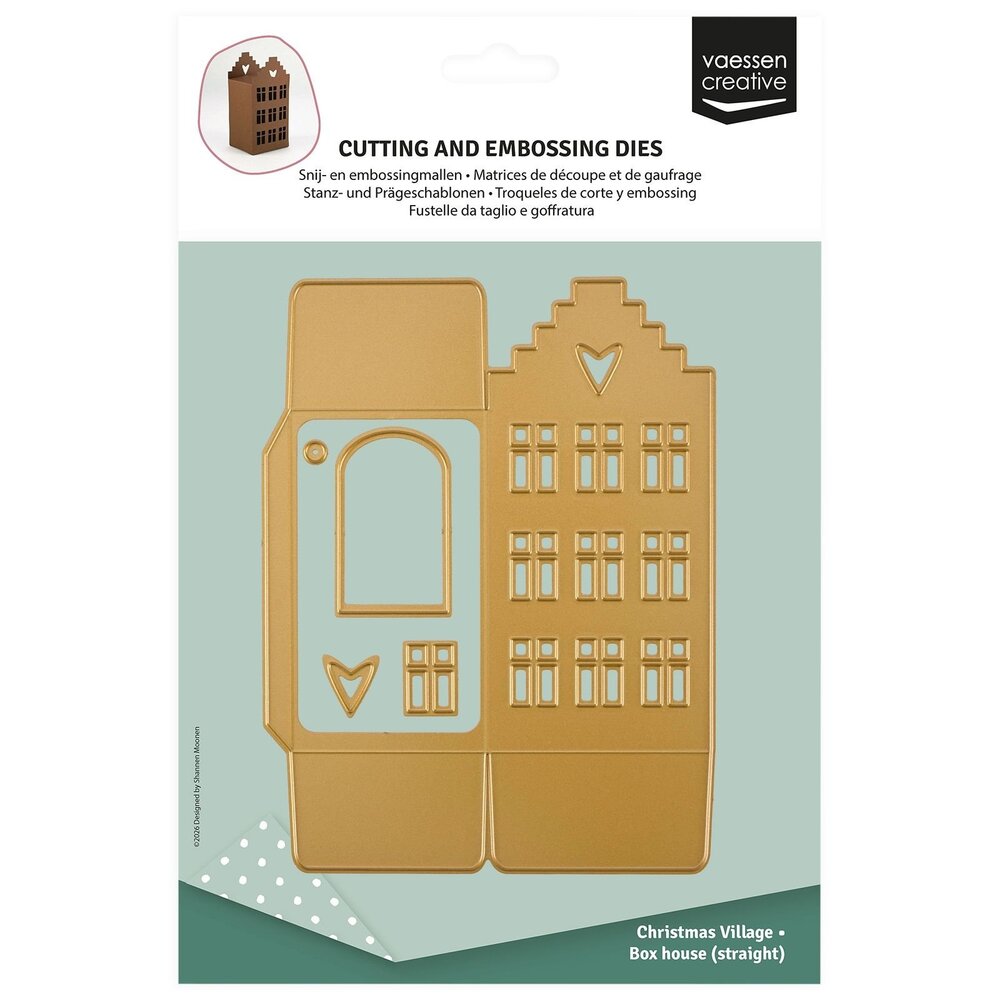 Vaessen Creative Snijmal 3D Huisje met Trapgevel (3625-0609)