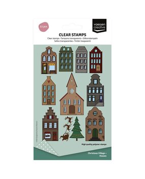 Vaessen Creative A6 Clear Stamp Set Kerstdorpje (3625-0617)