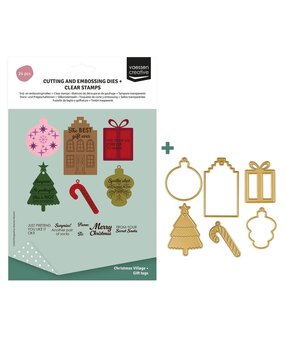 Vaessen Creative Stamp & Dies Cadeaulabels Kerst (3625-0621)