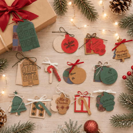 Vaessen Creative Stamp & Dies Cadeaulabels Kerst (3625-0621)
